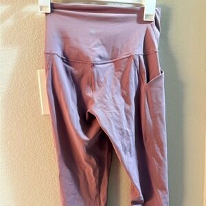 Lululemon NWT Align High-Rise Pant 25" Lavender Lux with pockets